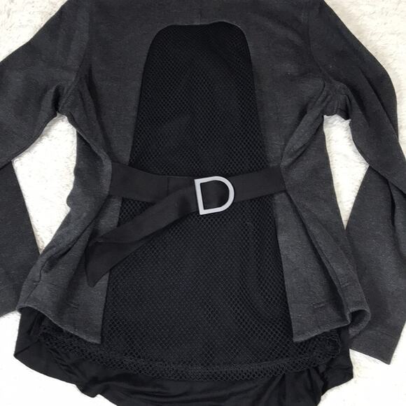 CAbi 3184 Love Carol Gray Modern Mesh Back Buckle Full Zip Jacket XS Moto Biker - Picture 11 of 13